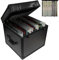 CurioCrate Plattenkoffer Schallplattenkoffer LP-Koffer von 85 LP für DJ und Schallplatten, Vinyl Koffer zur Aufbewahrung 7/10/12 Zoll, Vinyl Record Storage Case Schallpaltten Aufbewahrungsbox
