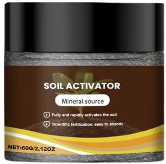 Soil Activator - Plant Fertilizer | Natural Nutrient Booster 60g For Houseplants, Beans, Fruits, Flowers, Vegetables, Evergreen Trees, Garden Growth Enhancer, Fast-Acting Planting Starter, Organic Pla