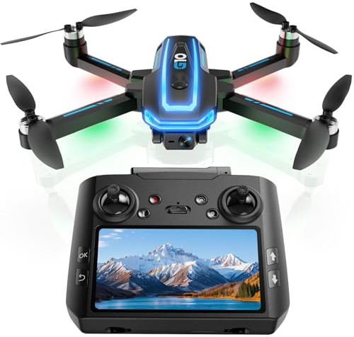 G10 GPS Drones with EIS 4K HD Camera Professional for Adults,4.5 inch Screen on Controller,Auto Return,45 Mins Flight time,Brushless Motor,Follow Me Mode,5G Transmission,Christmas Toy Gifts,Under 249g