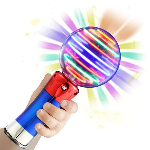 JiffyJolt Varita mágica LED para niños de 3 a 12 años, varita luminosa que brilla en la oscuridad, juguete sensorial para niños y niñas, regalo de cumpleaños