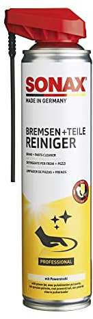 SONAX Bremsen+TeileReiniger mit EasySpray (400 ml) Bremsenreiniger für Wartungs- & Reparaturarbeiten an Bremsen, Kupplungen & Motorteilen, Art-Nr. 04833000