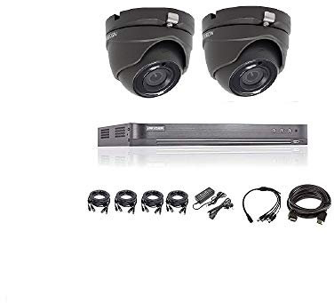 Hikvision Sistema de seguridad CCTV HD 8CH PROLUX cámara CCTV DVR HD vigilancia 1080P 2.4MP visión nocturna DVR al aire libre interior seguridad hogar 2.4 megapíxeles kit de sistema 1TB HDD instalado
