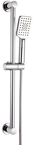 Elbe Asta doccia in acciaio inox, Set doccia da 65 cm di lunghezza, con doccetta multifunzione