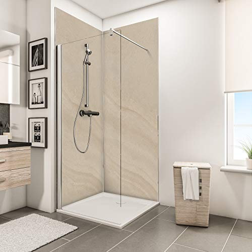 Schulte DecoDesign Set für Ecke, 2x Wandverkleidung, Motiv: Sandstein-hell, Größe: 210 x 100 cm, Fliesenersatz, D1901021-2-F 684