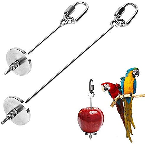 2 Pièces Brochette Nourriture Perroquet, Porte Fruits Perroquet, Brochette Nourriture Perroquet, pour Oiseaux Porte-Bâton Légumes Fruits pour Oiseaux Perruches