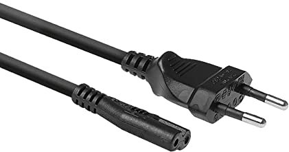 ACT C7 Kabel 1.49 m, Euro Netzkabel C7 Stromkabel Type C Eurostecker auf C7 Buchse, Kleingerätekabel PS4/PS5, TV, Drucker– AC3300