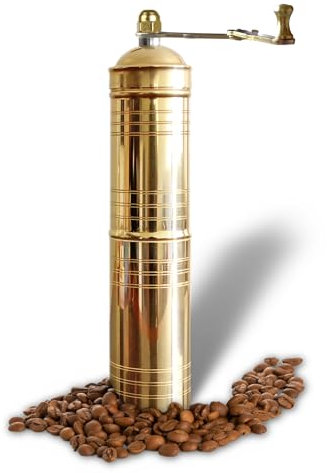 Tradizionale macinacaffè manuale turco, macinacaffè in ottone, decorazione da cucina, macinino regolabile di qualificazione, macinacaffè manuale con manico