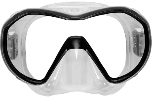 Aqualung PLAZMA - Adult Panoramic Frameless Diving Mask, Varied Lens Models, Quick Adjusting Buckles, Reusable Protective Case, Ideal for scuba diving and snorkeling