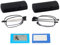 SLAXJNE Gafas De Lectura De 2 Piezas, Equipadas Con Cajas De Almacenamiento De 2 Piezas Y Tarjetas De Prueba Multifunción De 2 Piezas, Gafas De Lectura Plegables, Gafas De Lectura Portátiles
