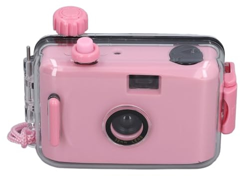 Disposable Film Camera 35 mm, Retro One Time Use Film Camera with 28MM F/9 Lens, Reusable Lightweight Vintage Camera for Kids (Light Pink)