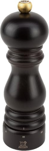 PEUGEOT - Moulin à Sel Paris u'Select 18 cm - 6 Réglages de Moutures - Innovation Sel Glace, Mécanisme Zirlion - En Bois Labellisé PEFC - Fabrication Française - Coloris Chocolat