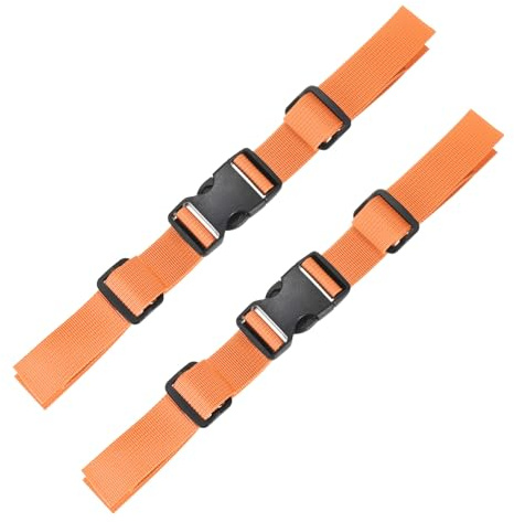 TIXIPEM Backpack Chest Strap [2PCS] - Adjustable Sternum Straps Use for Backpack Replacement & Hiking & Jogging - [Orange-11 x 6IN] Chest Belt with Quick Release Buckle