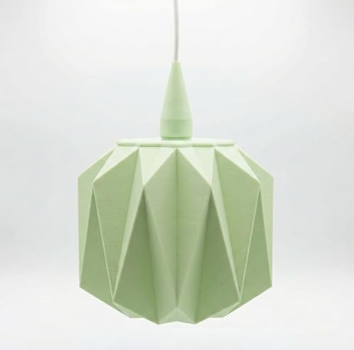 Lampenschirm Prismenwerk – dekorativer Ersatz-Lampenschirm für Weihnachtsstern, inkl. Aufhängungs-Cover, Farbe Mint