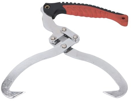 Hyuduo Pinza per Tronchi 8 Pollici, Pinza per Tronchi, Gancio per Artiglio in Legno Placcato in Cromo per Impilare Legna Ardere, Facile Strumento per la Movimentazione dei con una Sola Mano per