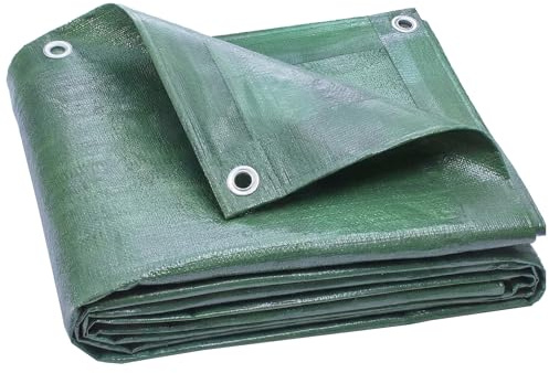 Outsunny Lona Impermeable Exterior 4x6 m UV con Ojales Reforzados Verde