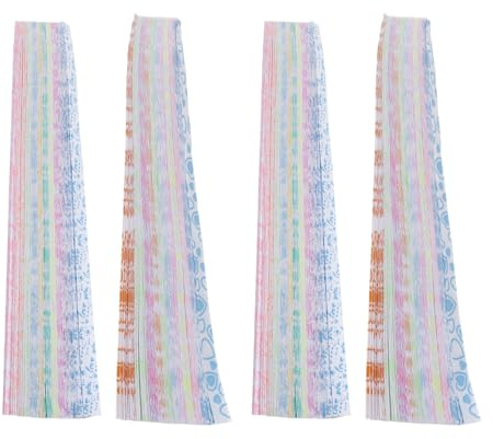 DEARMAMY Set 840 Strisce Carta Origami a Stella Luminescenti, Carta Artigianale Trasparente per Fai da Te, Accessori Creativi, Scuola e Hobby Manuali