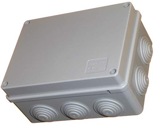 Boîte de jonction étanche 150 mm A1 ELECTRICS A1ELECTRICS.COM avec œillets, IP56, PVC gris, incl. 4 vis en acier