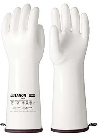 LANON Silicona Líquida Guantes Barbacoa, Guantes de Horno Profesionales con Dedos, CoralAir Liner, Impermeable, para Cocina, Parrilla, Hornear, Microwave, 38cm, Tamano L