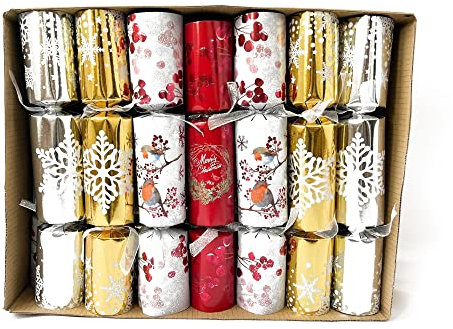 OnlineStreet Classic Christmas Party Crackers for loved ones | Birthday Party Crackers | Luxury Christmas Party Crackers | Multicolour (14- Assorted Crackers)