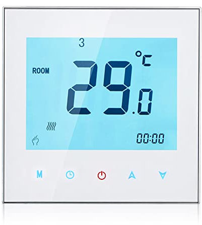 Decdeal WiFi Intelligente Thermostate Smart Raumthermostat Thermostat Fußbodenheizung,Wöchentlich Programmierbar/Touch-Steuerung/Mobile Steuerung/App-Steuerung,Für Wassererwärmung 5A