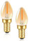 2 Stück C7 E12 LED Kerzenlampe 0.5W, 220V Vintage Edison Kleine Birne Ersatz 5W Glühlampen, 50LM 2200K Warmweiß Bernstein E12 LED Dekorative Glühbirne für Nachtlicht Salzelampe, Nicht Dimmbar