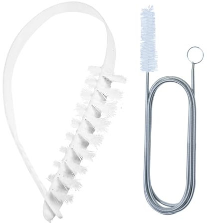 TAIHOBO 2 Pièces Brosse de Nettoyage pour Machine à Laver à Tambour, Brosse de Nettoyage Réfrigérateur, 155cm Brosses de Nettoyage Flexible, pour Climatiseur Radiateur et Salle de Bain