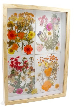 CiciIng Cornice 3D da riempire, cornice portafoto in legno A4 con lastra acrilica trasparente, cornice profonda per foto, fiori, ricordi, opere d'arte fai-da-te (colore legno)