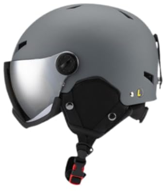 QSTDGVPW Casque de Snowboard Casque de Ski Couvre-Oreille de Skateboard pour Hommes Femmes Casque de Neige Casque de Ski, M Dark Grey