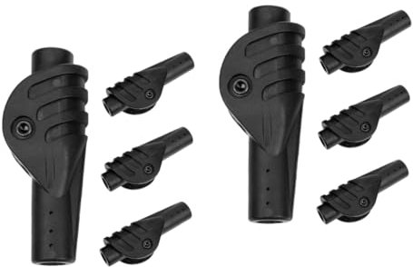 POPETPOP 2 Juegos Lona Pabellón Polos Asiento Kiosko Repuestos De Carpas Accesorios De Camping Piezas del Conector De La Tienda Conector De Tienda De Bricolaje El Plastico Black 4 Uds * 2