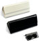 Gsrhzd Custodia Occhiali, Custodia Occhiali Rigida, 2 pezzi Portaocchiali Pelle PU Pieghevole per Donne e Uomini, Glasses Case Moda Portatile (Nero, Bianco)