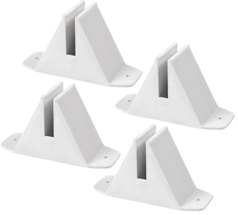 Ciieeo Gartenzaunsockel Satz 4Stücke Stabiler Kunststoff Zaunhalter für Gartenzaun Rasenstütze Einfach zu Montieren Windfest Sicher und Langlebig