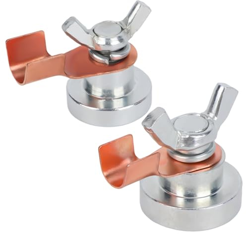 lasuroa 2pz Morsetto di Messa a Terra Magnetico per Saldatura, Efficiente Strumento di Supporto Saldatura Accessorio Multifunzionale Saldaturas Ad Aspirazione per Metallo Liscio (Grande e Piccolo)