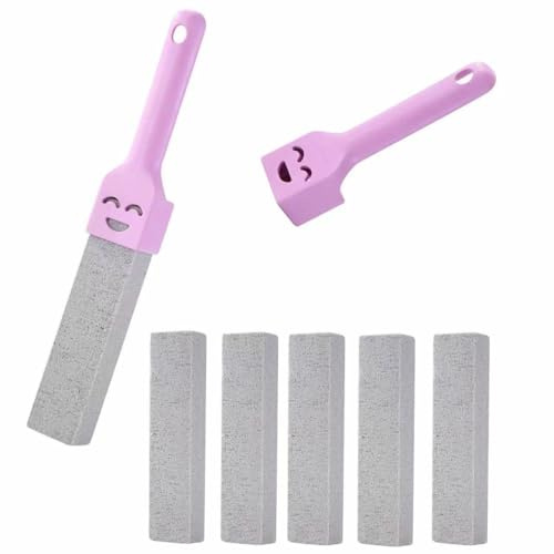 6 Pezzi Pietra Pomice per WC Pietra Pomice Spazzole per Pulizia con 2 Maniglie Cleaning Block Sostituibile per Pulire il Bagno Piscina Servizi Igienici