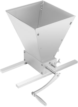 Mulino manuale per cereali 4L Frantoio con rulli regolabili in acciaio inox Malto, macina cereali per orzo grano birra mulino 8 lbs/min