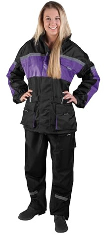 Fulmer Women's 452 Legacy Rainsuit - Black/Purple, Large