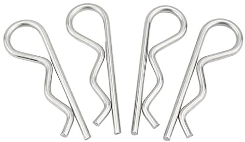 CONPHERON Goupilles Fendues R Clips, Goupilles Fendues R Forme Goupilles élastique Carbone en Acier, M2×50mm, 50 pcs
