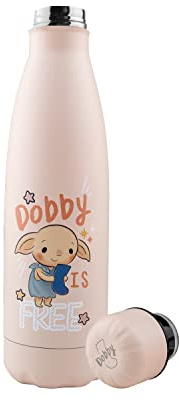 Cinereplicas Harry Potter - Botella de agua aislada de acero inoxidable de 500 ml Dobby es libre - Licencia oficial