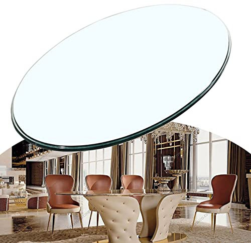 WORDFUN Cristal Redondo Tablero De Mesa Templado, Cristales A Medida, Robusto Y Duradero, Resistente A Altas Temperaturas, Vidrio Templado, para Mesas De Hotel, Banquetes Y Familiares