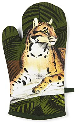 Excelsa Leopard Guanto da Forno, Taglia Unica, Fodera 100% Cotone, Imbottitura in Poliestere