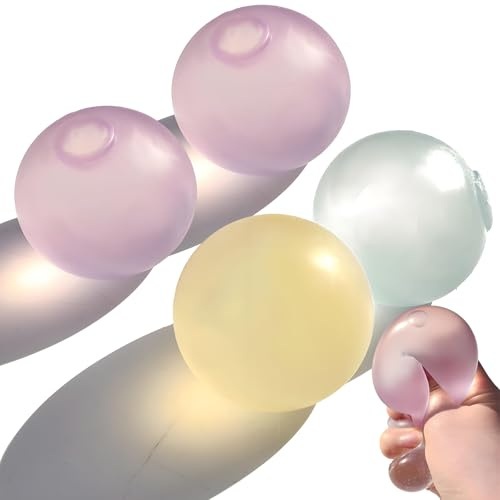 Palline Antistress,Aipeeo 4 Pezzi Palla Antistress Mano,Palline da Spremere Palline Antistress Squishy,Pallina Antistress per Adulti Giocattolo Antistress Bambini,Ideale Rilassarsi,Ridurre l'ansia