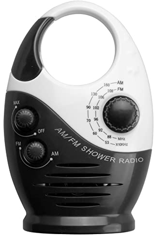 Swiixxer Am/FM Mini Ducha Radio BañO Impermeable Radio Colgante MúSica Radio Altavoz Incorporado