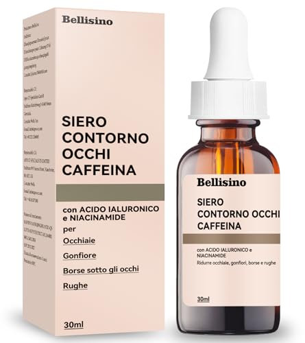 Siero Contorno Occhi alla Caffeina Anti-Età, Contorno Occhi Antirughe con Acido Ialuronico e Niacinamide,per Uomini e Donne