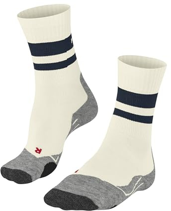 FALKE Men's TK2 Explore M So Wool Thick Anti-Blister 1 Pair Hiking Socks, White Woolwhite 2060, 9.5-10.5