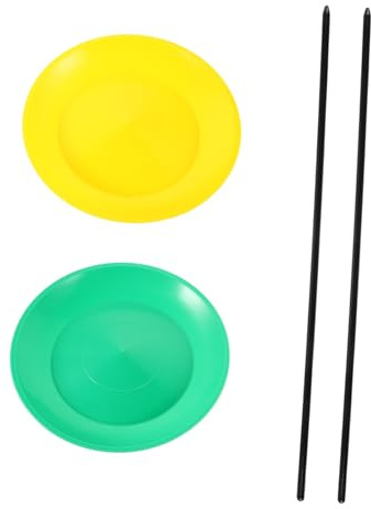 MAJORMENCH Set de Jonglage en Plastique Facile à Apprendre Design Élégant avec Assiette Chinoise pour Garçon et Filles pour Performances Multiples et Fête Clown