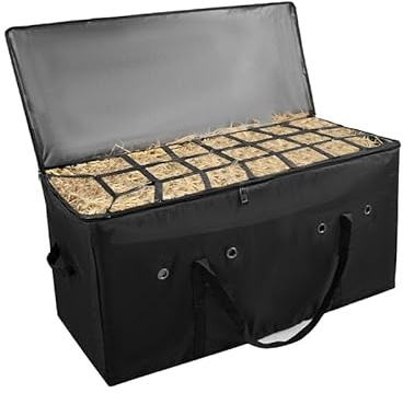 TJHDSF Foin, Sac à Foin pour Chevaux, Filet à Foins pour Chevaux à Mailles Serrées, Haut de Gamme pour Une Alimentation Adaptée à L'espèce, 44 X 18 X 22, Grand Format, Transport de Fourrage