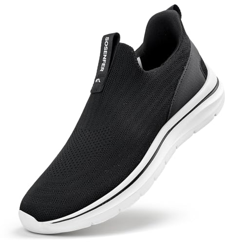 Sosenfer Slip On Zapatillas Hombre Manos Libre Sin Zapatos Cordones Zapatillas Deportivas Zapatillas de Running Zapatillas Ligeras Transpirables Antideslizantes Zapatos para Deporte Casual Fitness