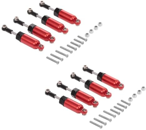 Shock Absorbers Parts For WPL For Henglong C-14 C-24 For Abjl 1:16 8Pcs Red Alloy Shock Absorber For Pickup Track Semi Truck Remote Control Car Parts