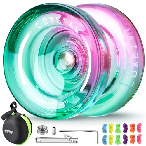 Yoyo K2 Crystal Responsive Para Principiantes, De Doble Propósito Para Niños/Adultos, Con Kit De Rodamientos Que No Responde + 12 Cuerdas + Herramienta