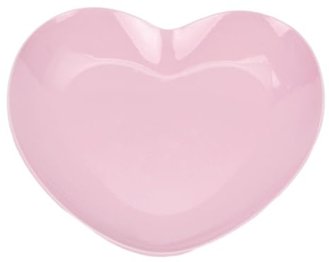 JISADER Bandeja con Forma de corazón, Bandeja de Almacenamiento de Joyas, decoración de habitación, Anillos, Pendientes, Collares, Organizador, Bandeja de, Rosa Claro