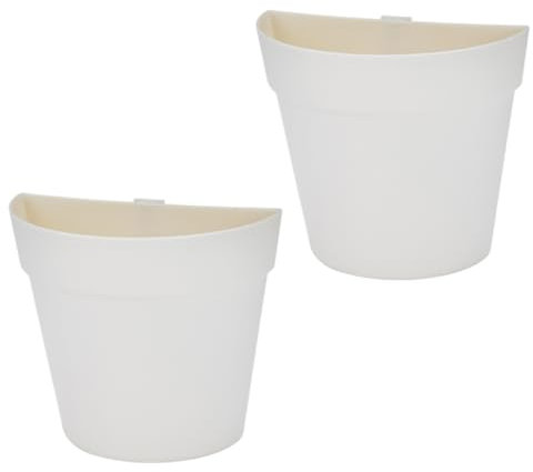 SHITOOMFE Vaso per piante da appendere alla parete, in plastica, vaso per piante da appendere, per la decorazione della casa, 2 pezzi